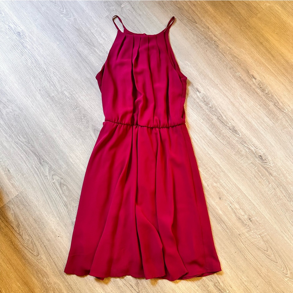 Francesca’s Blue Rain Halter Dress